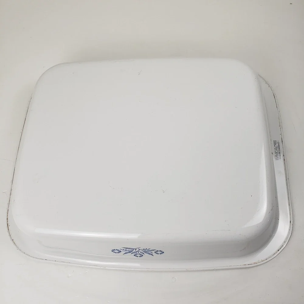 Corning Ware Blue Cornflower A-76 Rectangular Roaster Pan 14x11.5x2.25 Vintage